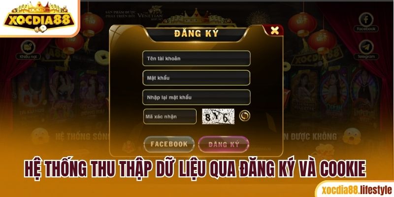 Hệ thống thu thập dữ liệu qua đăng ký và cookie truy cập